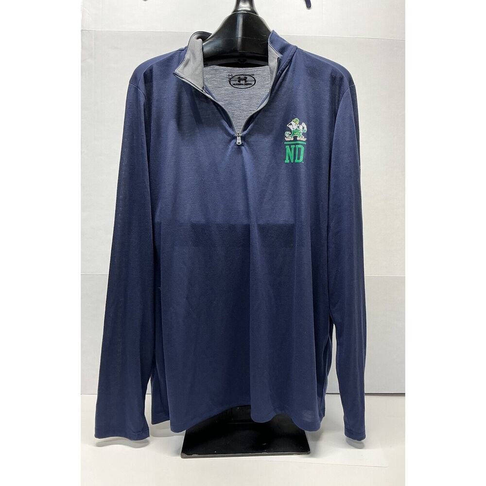 Under Armour Threadborne Shirt Mens XL Heatgear Loose Fit NOTRE DAME